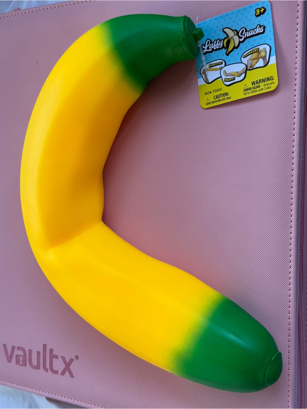 Banana Squishy Toy Sunny Days kids squeeze fidget tactile- Yellow Green NWT New